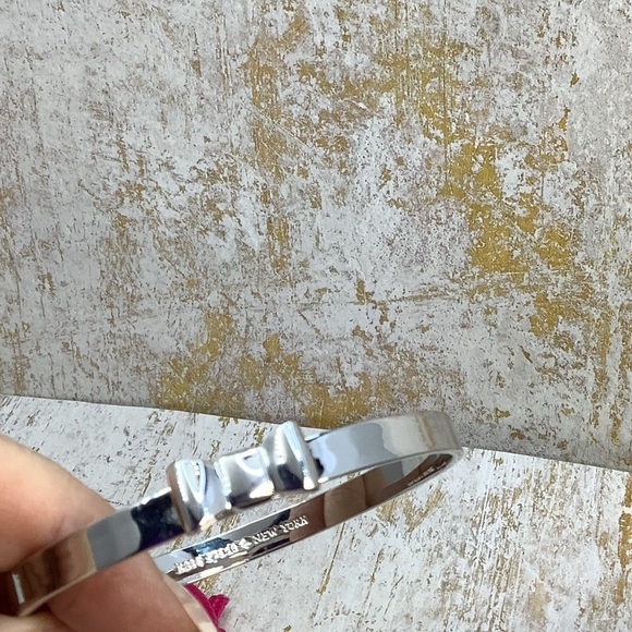 Kate Spade Silver Bow Solid bangle Bracelet - Picture 3 of 6